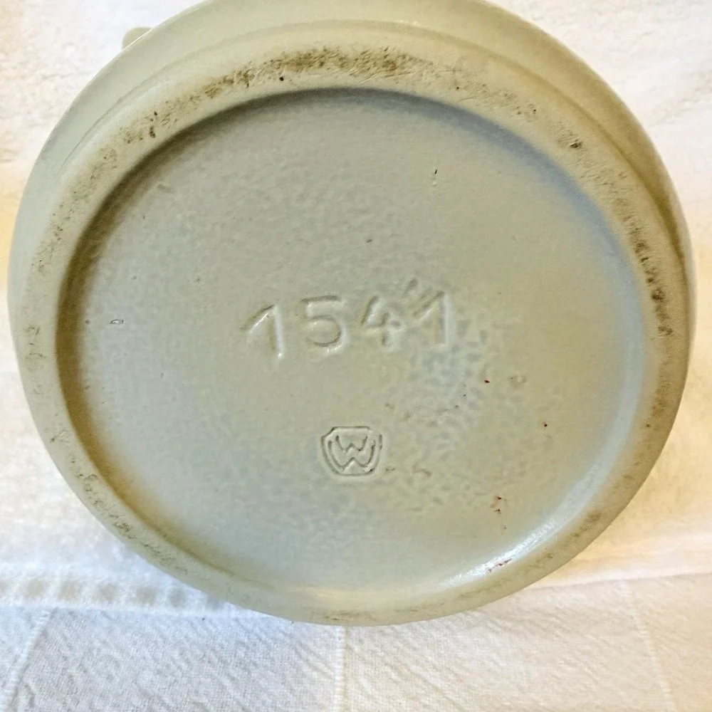 Vintage Wick Werke German Salt Glaze Stoneware  1541 Blue/ Gray Teapot